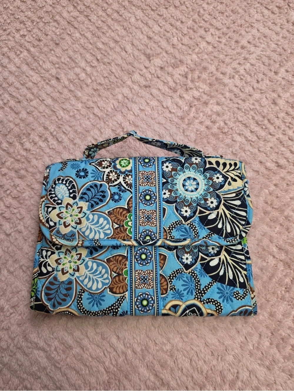 Vera Bradley Bali Blue Retired Cosmetic Organizer
